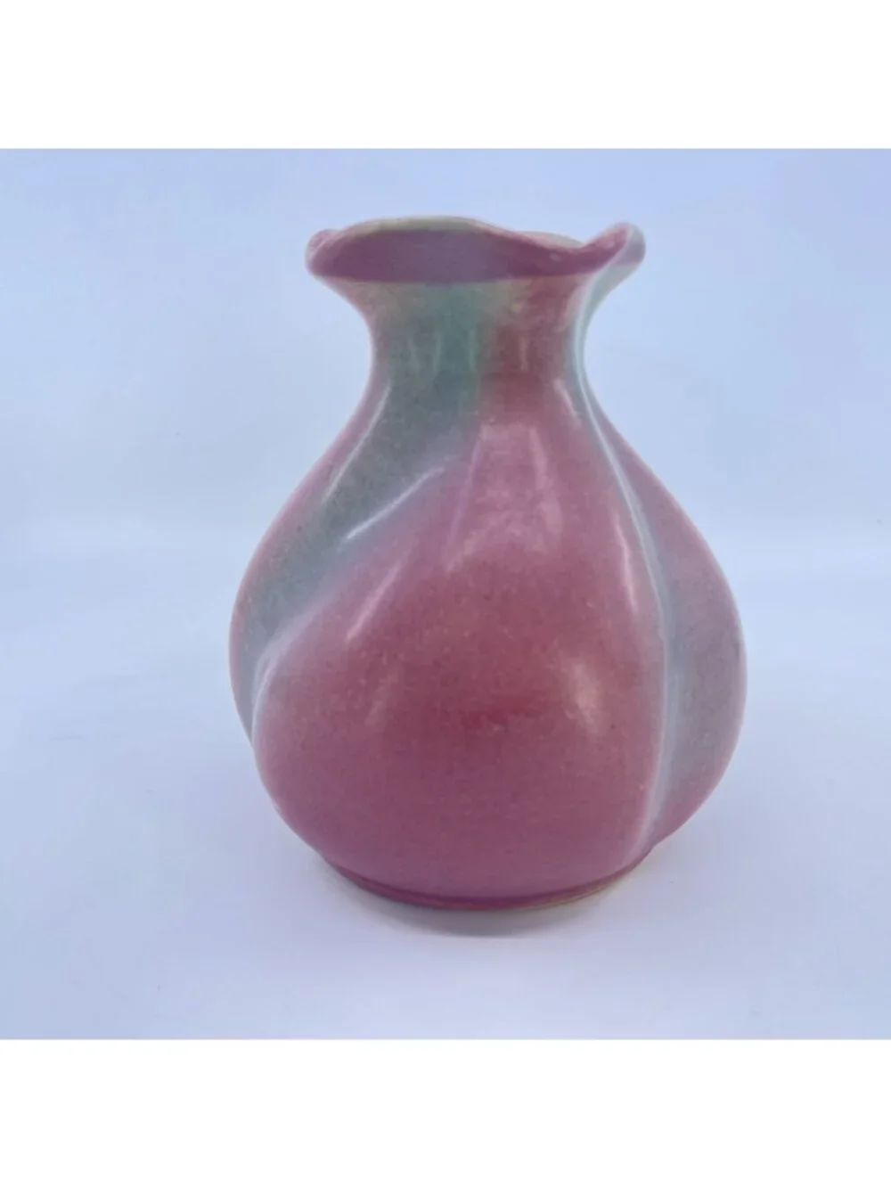 vintage mccoy pottery brush glo art twist vase matte finish